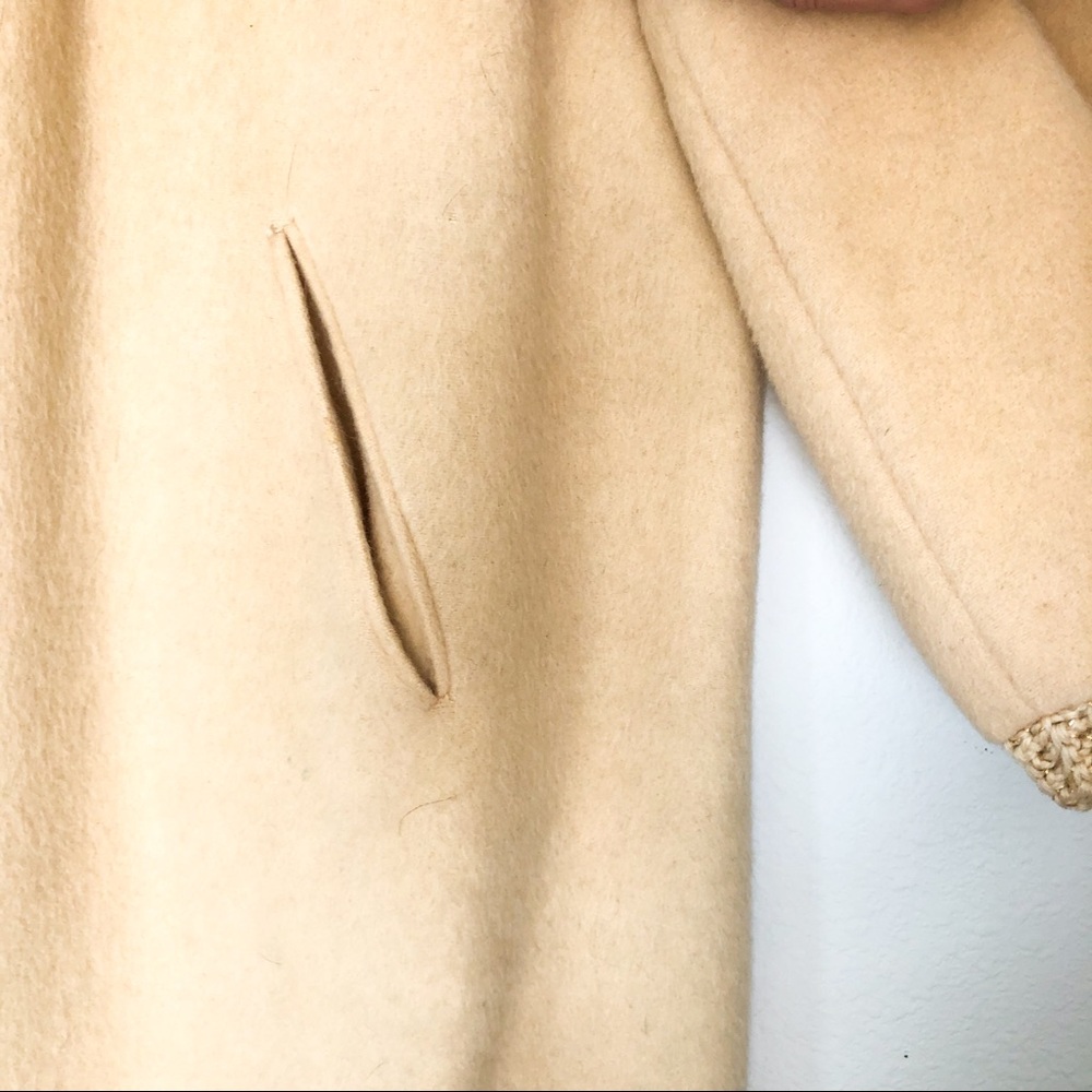 Vintage 1960s Smart Set Long Tan Wool Overcoat - Picture 6 of 12